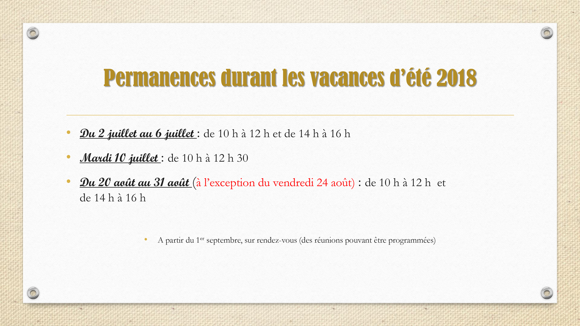 Permanences